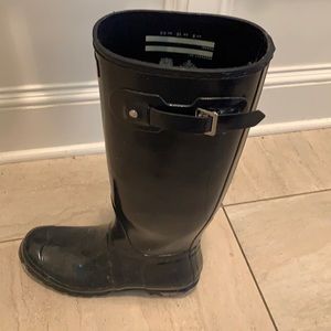 Navy blue Hunter rain boots size 42 Us size 10